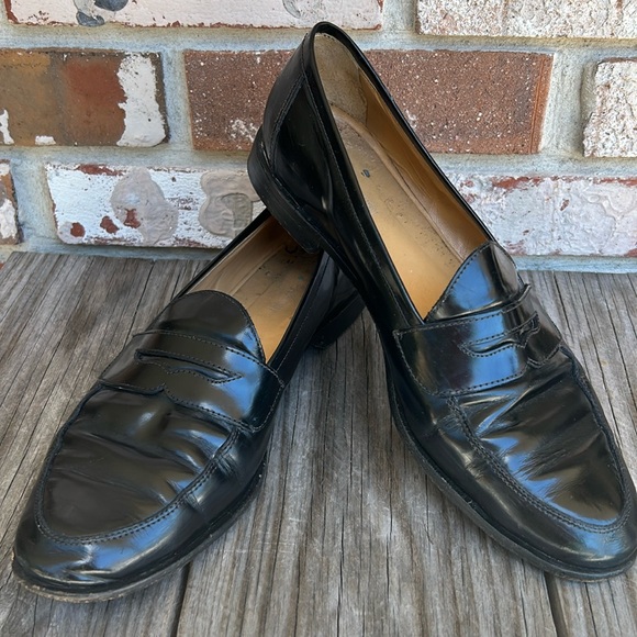 Ralph Lauren Shoes - Vintage Ralph Lauren Made in Italy Black Leather Loafer Shoes Size 10. Women